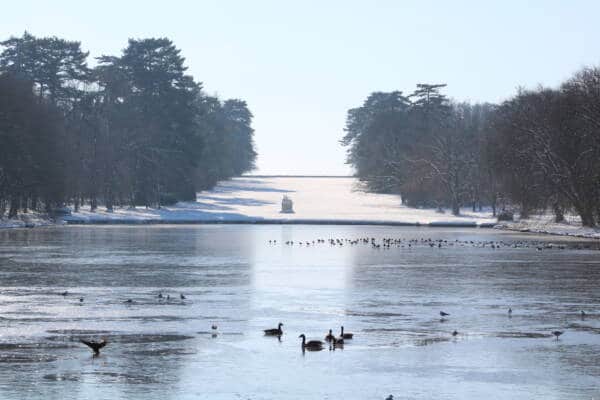 Chateau - canal - Rambouillet - hiver - neige