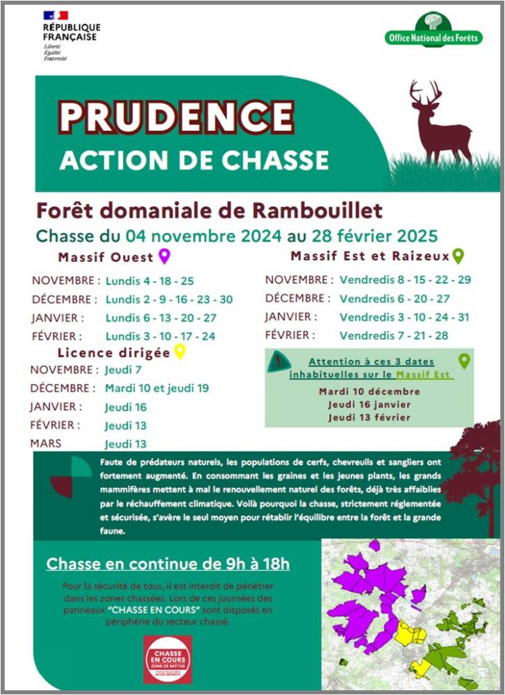 jours de chasse en forêt de Rambouillet