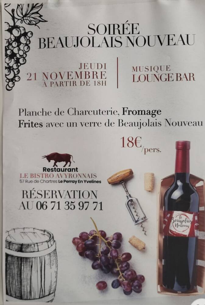 Soirée Beaujolais nouveau - Bistro aveyronnais