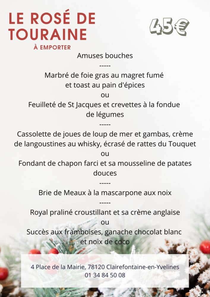 Menu de Noël - Le Rosé de Touraine